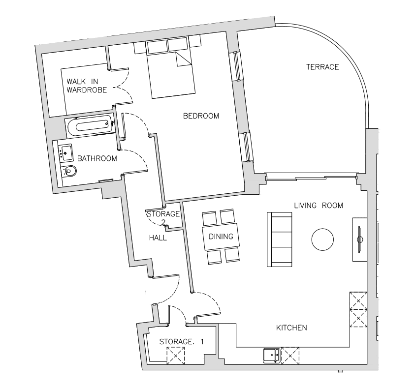 Floor plan for Apartment 10
