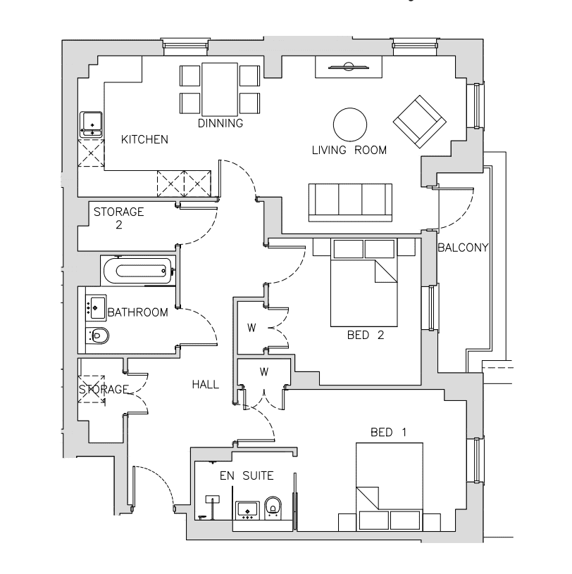 Floor plan for Apartment 29