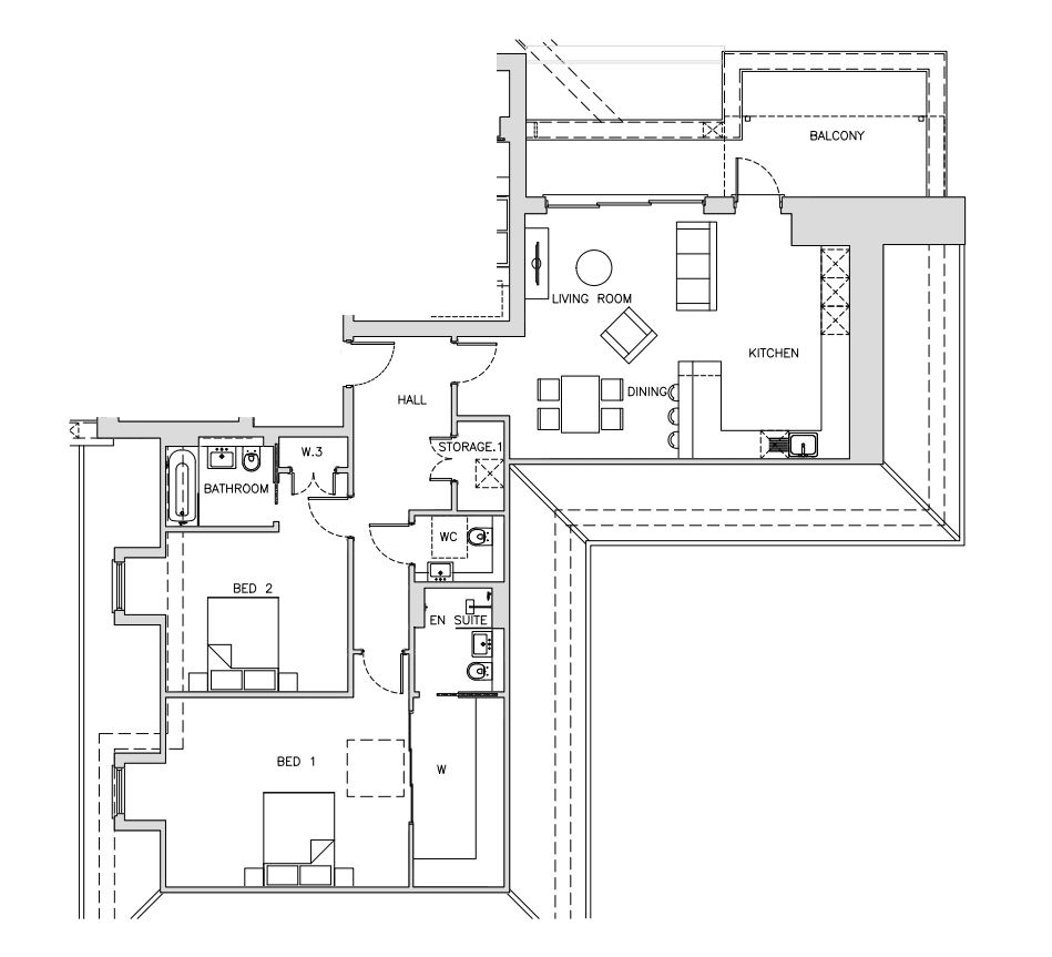 Floor plan for Penthouse 46